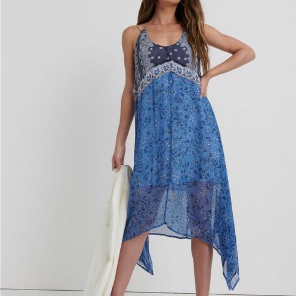 Lucky Brand Layla Scarf Print Dress NWT